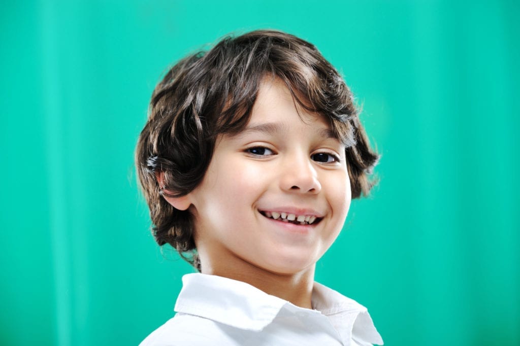 Closeup portrait of kid